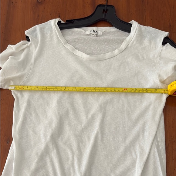 LNA White Cut Out Short Sleeve T-Shirt - Picture 5 of 7
